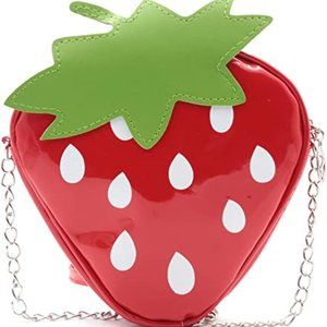 Strawberry Bag Purse Red Berry Kids Teens Cute Fruit Kawaii Costume